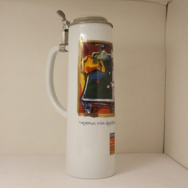 Efes 35. Yıla Özel Seramik ve Kapaklı Bira Bardağı