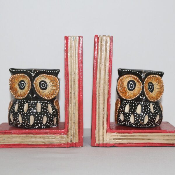 AHŞAP KİTAP TUTUCU BAYKUŞ KIRMIZI