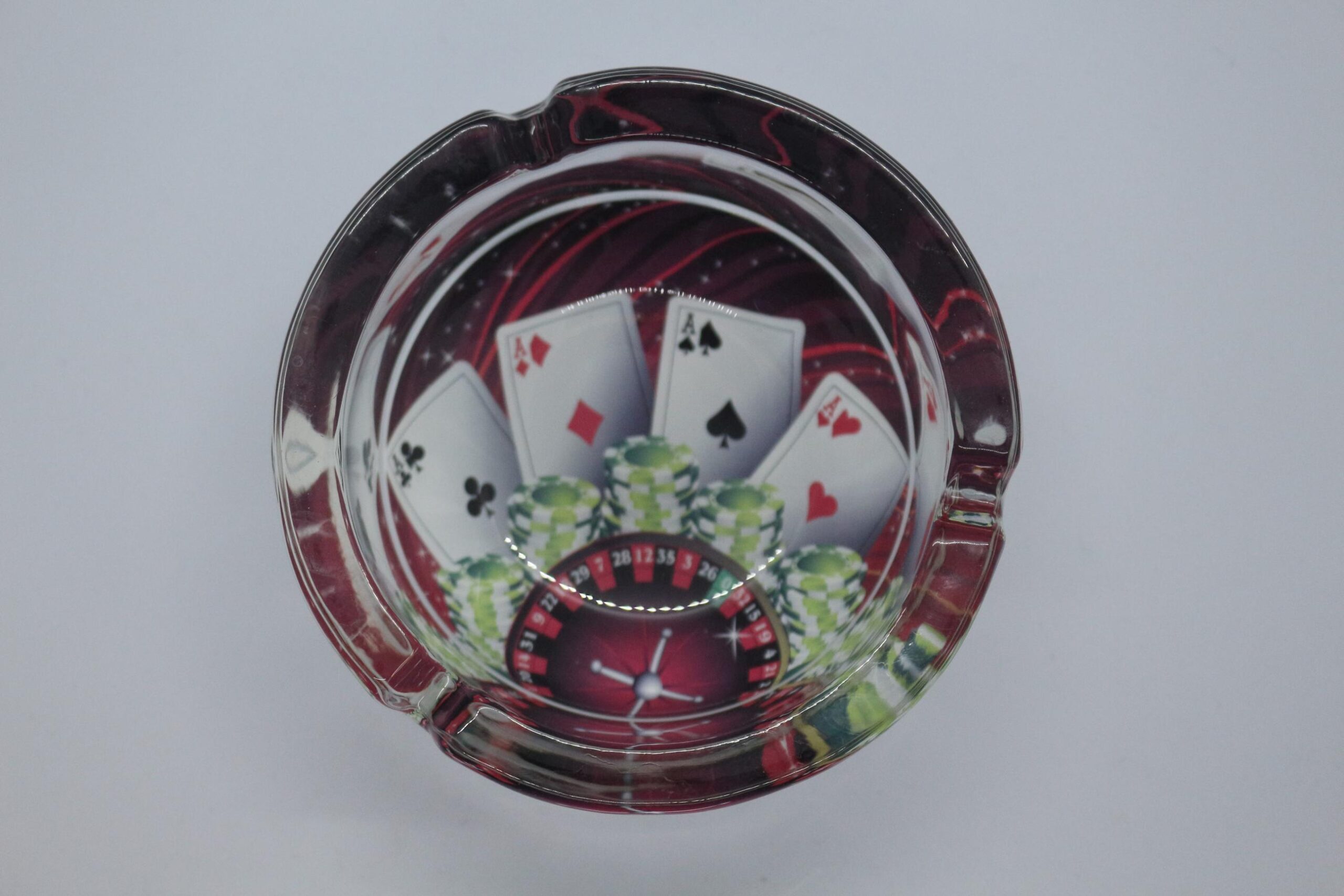 CAM KÜLLÜK KUMAR POKER TEMALI HEDİYELİK 8CM -2