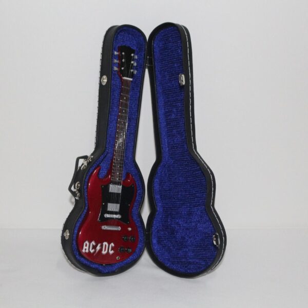 ÇANTALI DEKORATİF GİTAR 25CM AC DC  AYAKLI STANDLI