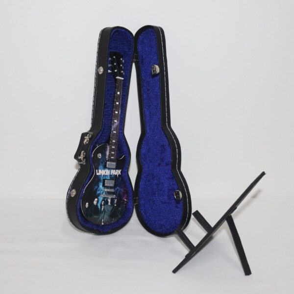 ÇANTALI DEKORATİF GİTAR 25CM LINKIN PARK AYAKLI STANDLI