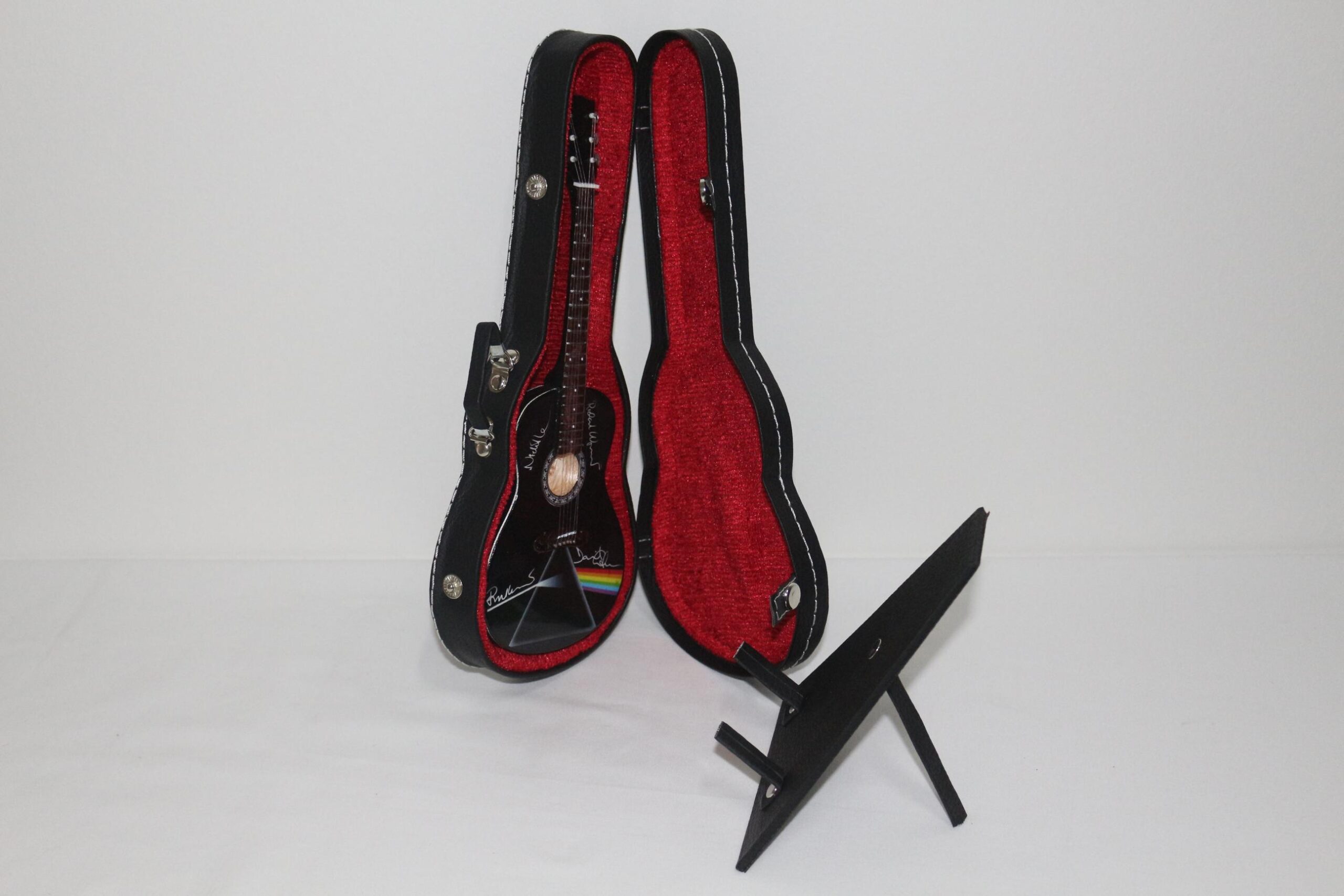 ÇANTALI DEKORATİF GİTAR 25CM PINK FLOYD AYAKLI STANDLI1