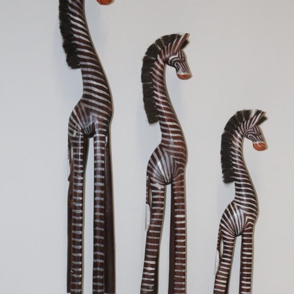 AHŞAP 3 LÜ ZEBRA FİGÜRÜ