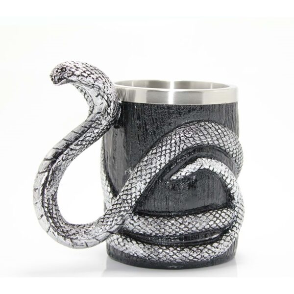 YILAN TASARIMLI KUPA BARDAK PASLANMAZ ÇELİK