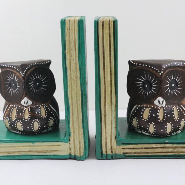 AHŞAP KİTAP TUTUCU BAYKUŞ YEŞİL