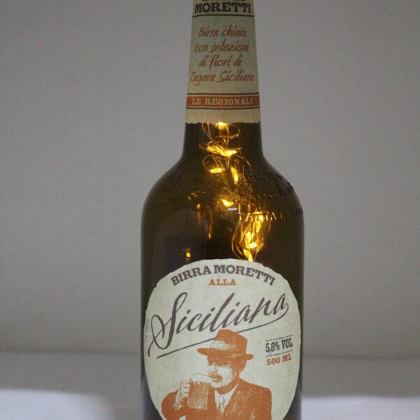 LED IŞIKLI BİRA ŞİŞESİ - BIRRA MORETTI- SICILIANA -İTALYA