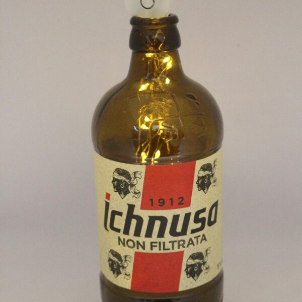 LED IŞIKLI BİRA ŞİŞESİ-ICHNUSA -NON FILTRATA -İTALYA