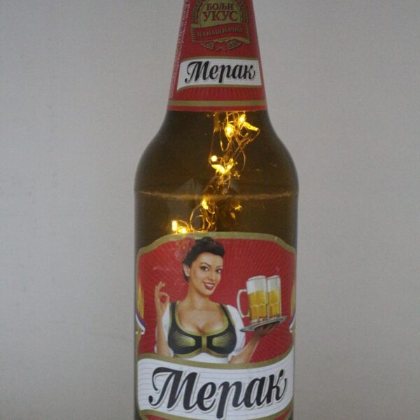 LED IŞIKLI BİRA ŞİŞESİ - MERAK мерак - SIRBİSTAN
