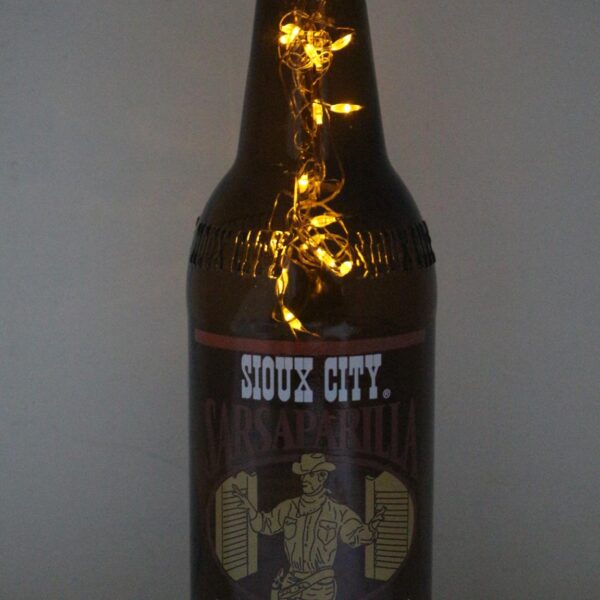 LED IŞIKLI BİRA ŞİŞESİ-SIOUX CITY SARSAPARILLA_ ABD