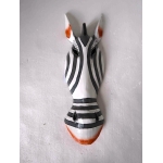 AHŞAP OTANTİK MASK ZEBRA BEYAZ   ALBIZIA WOOD