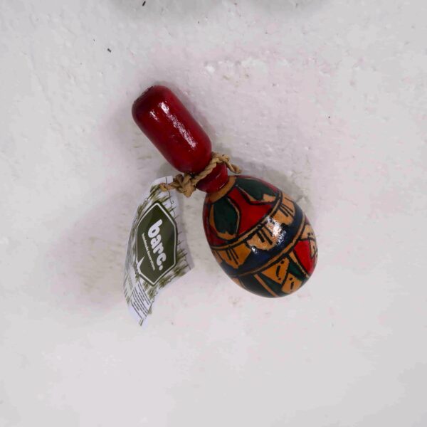 AHŞAP MARACAS 2 TRIBAL MOTİFLER 12 CM UZAK DOĞU MÜZİK ALETİ MAHONİ WOOD