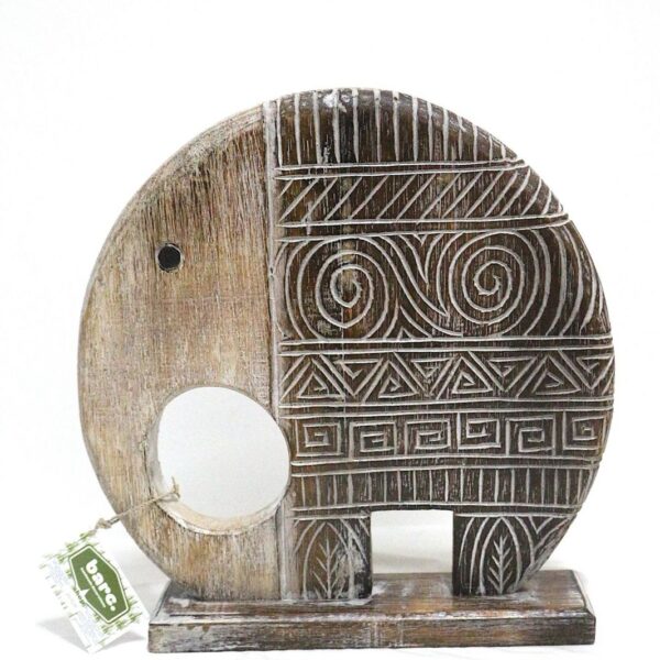 AHŞAP DEKORATİF SOYUT FİL  ALBIZIA WOOD