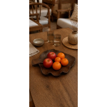 Ahşap Dekoratif Yaprak Tabak 50 cm Bali Mutfak Dekorasyon El Yapımı Tik Ağacı 33 x 50 cm
