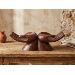 Ahşap Dekoratif Eller 40 Cm Natural Brown Bali Dekorasyon El Yapımı Otantik Bohem Obje Doğal Ağaç Kase (Kopya)